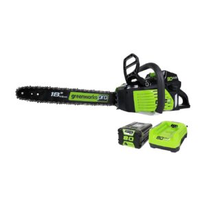 0Ah Battery and Rapid Charger Included Cordless Chainsaw for Increased Productivity