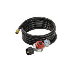 1 Connection High Pressure Propane Regulator with 12Ft Hose for Grills and Heaters