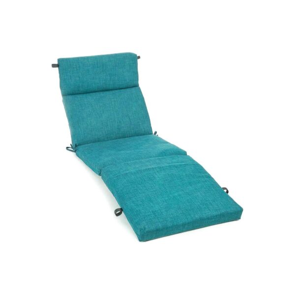 1 Count Aqua Blue Chaise Lounge Cushion for Indoor Outdoor Use