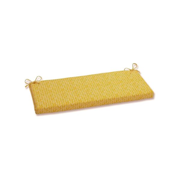 1 Count Pack of Handwoven Yellow Herringbone Egg Yolk Bench Cushion