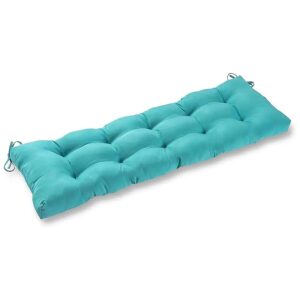 1 Count Teal 51x18-inch Outdoor Bench Cushion with Attached String Ties