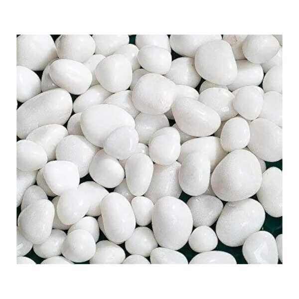 1 inch Gravel Size White Oval Stone Pebbles for Water Features and Pools