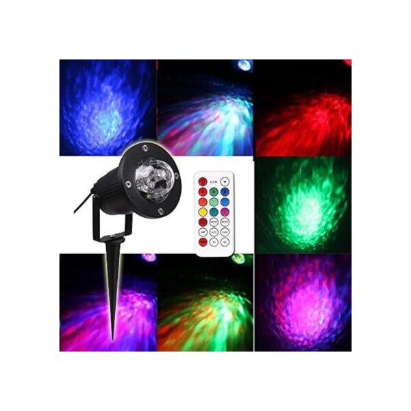 10 Color LED Outdoor Water Wave Light Projector for Garden and Yard