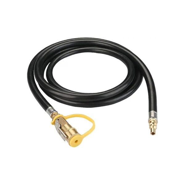 10 Foot Low Pressure Propane Hose with Quick Connect and Shutoff Valve for RVs