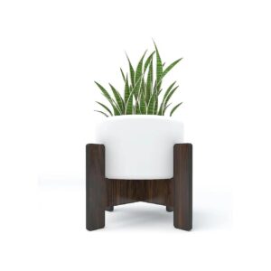 10 Inch Tall Wood Plant Stand for Indoor Plants and Decor