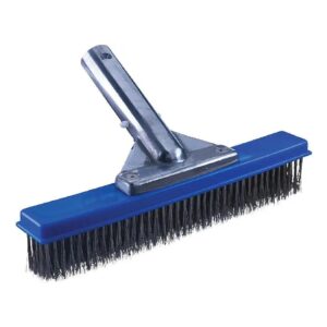 10 Inch Wide Heavy Duty Stainless Steel Wire Pool Brush for Concrete Pools