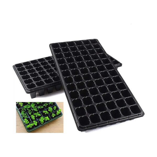 10 Pack Reusable Plastic Seedling Trays with 72 Cells for Starting Seeds