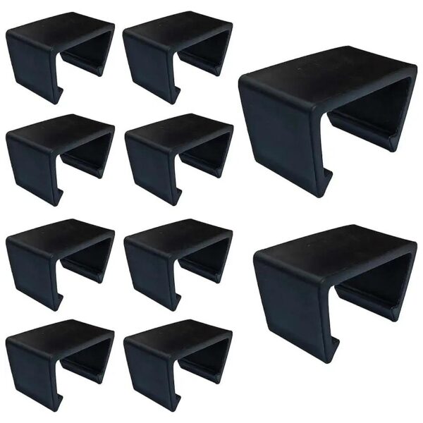 10 Pieces Black Rattan Sectional Sofa Clips for Easy Furniture Connection