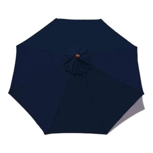 10 ft Navy Blue Patio Umbrella Canopy Replacement for 8-Rib Home Decor