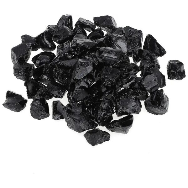 10 lb High Luster Black Crushed Glass for Fire Pit and Fireplace Landscaping