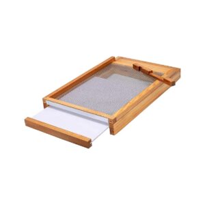 100% Beeswax Coated Screened Bottom Board with Solid Wood Frame for Beeskeeping