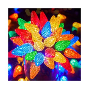 100 Multicolor LED C9 Christmas Lights with Waterproof and Connectable Design