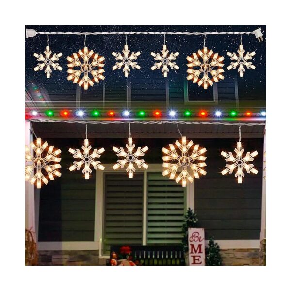 100 Warm White LED Icicle Lights for Indoor Outdoor Christmas Decorations 5FT Waterproof