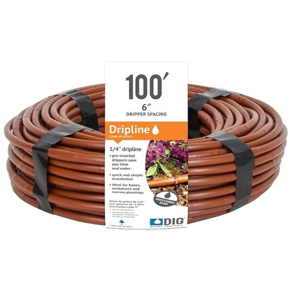 100FT Microline Drip Irrigation Dripline with Enhanced Emitter Spacing