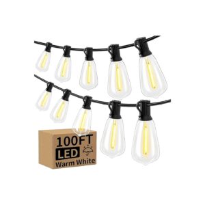 100FT Waterproof LED String Lights for Patio Deck Balcony Garden