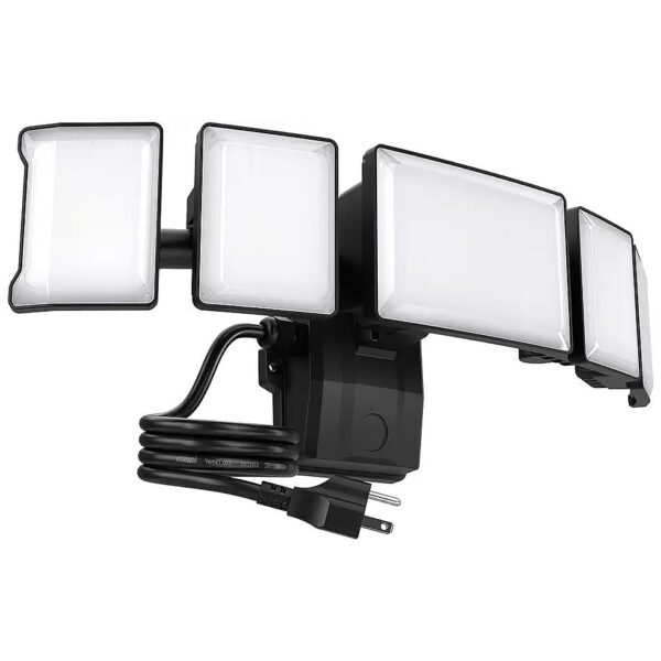 100W Flood Lights with 5 Heads for Large Outdoor Areas and IP65 Waterproof Rating