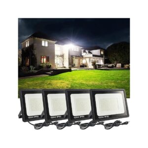 100W LED Flood Light Outdoor Super Bright 11000LM with US Plug IP67 Waterproof