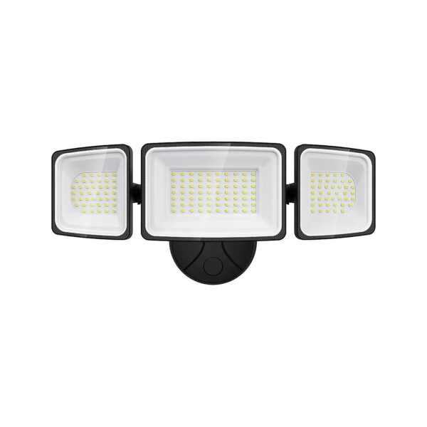 100W LED Flood Light with IP65 Waterproof Rating and 3 Adjustable Heads for Home Security