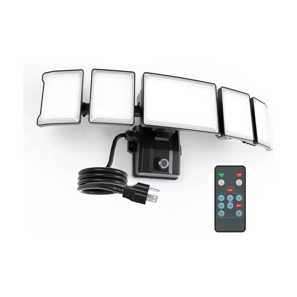 100W Wireless Floodlight with 5 Adjustable Heads for Backyard