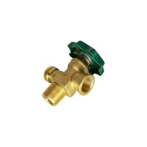 100lb Propane Tank Valve Coupler with F POL Connection for BBQ Grills and Heaters