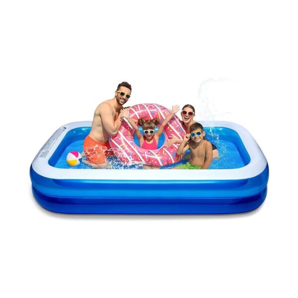 103x69x20in Large Inflatable Swimming Pool for Kids and Family with Extra Repair Patch