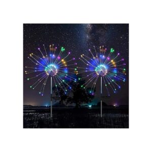 105 LED Solar Powered Firework Lights for Garden Parties with Multicolor Effect