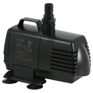 1083 GPH Submersible or Inline Water Pump for Aquariums, Ponds, and Hydroponics