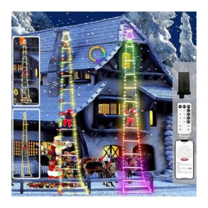 10FT 240 LED LED Ladder Lights with Bluetooth App Control for Indoor Outdoor Decor