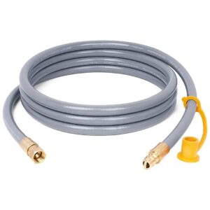 10-Foot 3/8 ID Gas Hose for Weber, Char-Broil, and Pizza Oven Usage