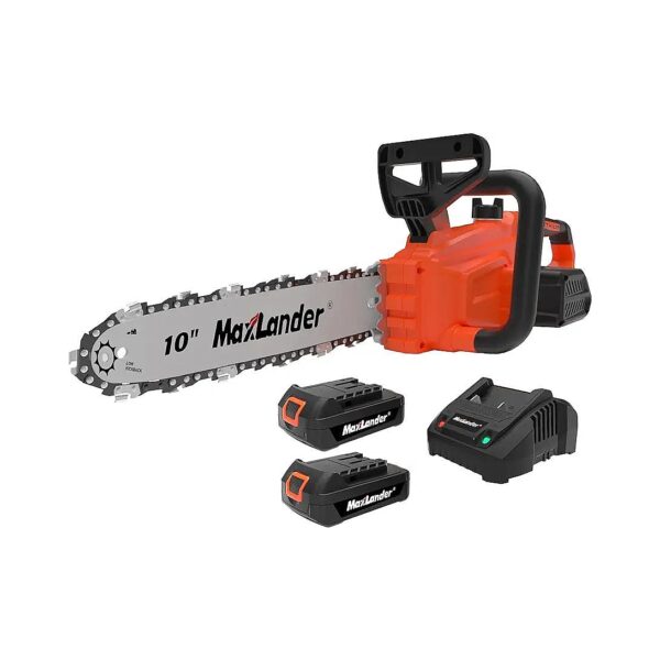 10-Inch Cordless Chainsaw with High-Quality Chain and Soft Rubber Handle for Comfort Use