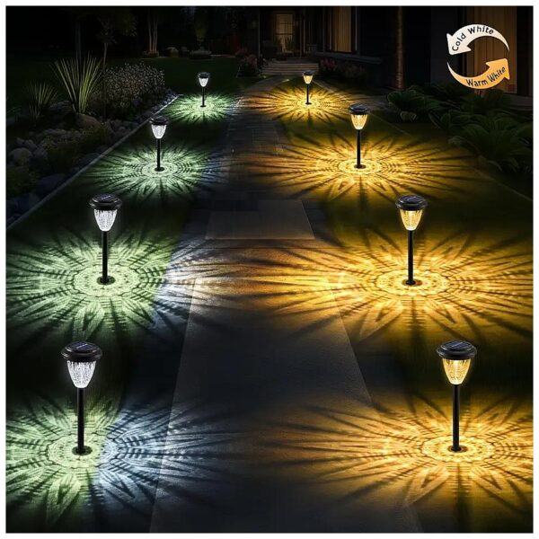 10-Pack Solar Powered Outdoor Lights for Landscaping and Yard Decorations