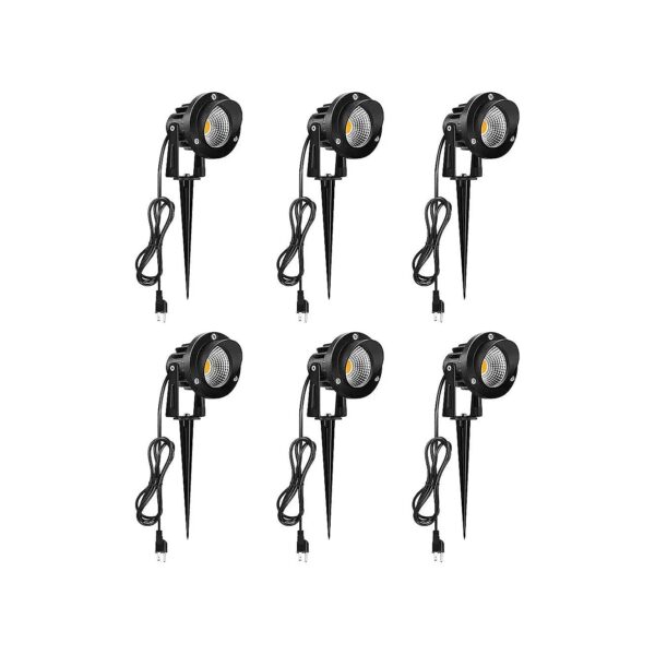 10W Outdoor LED Landscape Lighting Spotlight with Adjustable Angle and 3000K Warm White