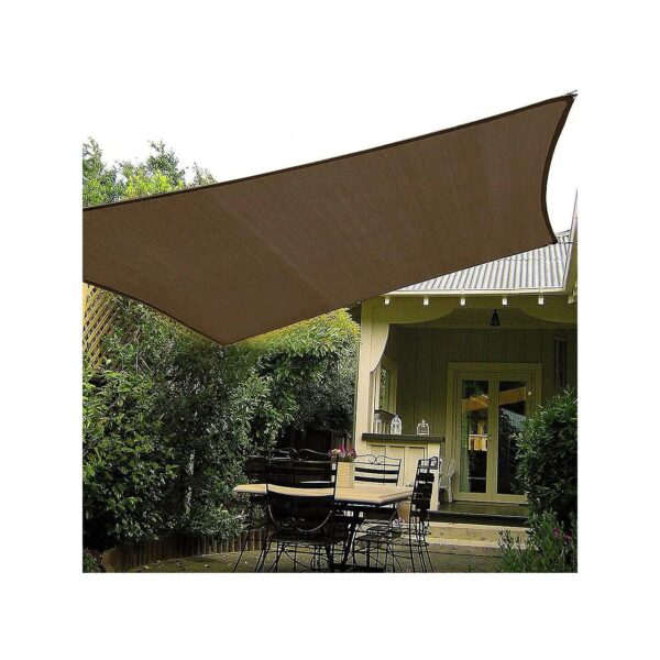 10x10 Brown Shade Sail with 185GSM HDPE Fabric for Outdoor Living and Entertainment