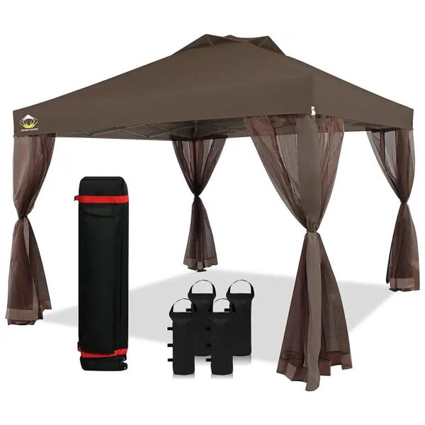 10x10 Square Canopy with Wide Standing Room and Shade for Outdoor Living