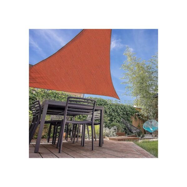 10x10x10 Terra Cotta Triangle Sun Shade Sail for Backyard Patio Deck Events