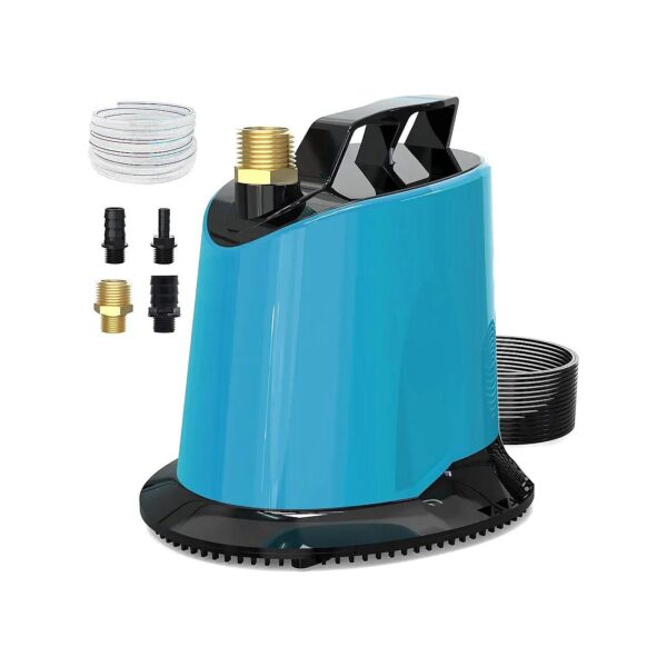 1100GPH Sump Pump with 16ft Drainage Hose and 25ft Power Cord for Pools and Basements