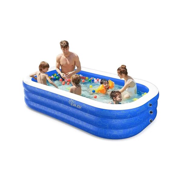 118'' x 72'' x 20'' Blow Up Swimming Pool with BPA-Free Materials for Family Fun