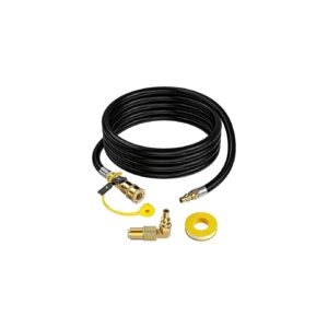 12 FT Propane Quick Connect Hose for RV to Grill with Shutoff Valve