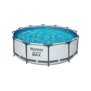 12 Feet x 5 Inch Above Ground Swimming Pool with Filter Pump and Easy Drain Valve