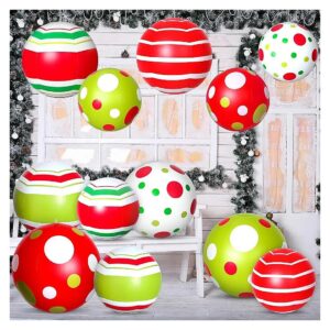 12 Pack Christmas Inflatable Ornaments in 24 Inch and 16 Inch Sizes