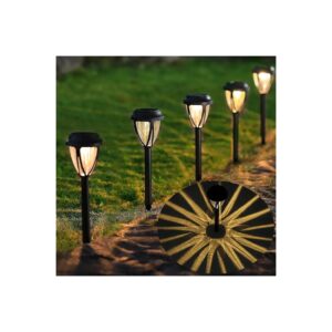 12 Pack Solar Pathway Lights for Lawn Patio Yard Walkway and Driveway