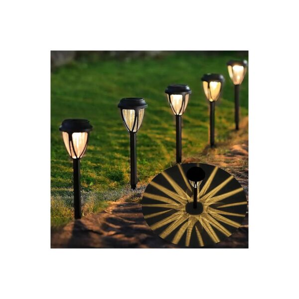 12 Pack Solar Pathway Lights for Lawn Patio Yard Walkway and Driveway