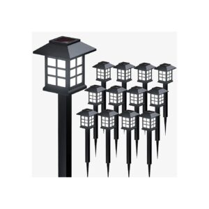 12 Pack Solar Pathway Lights for Outdoor Pathway and Walkway Lighting