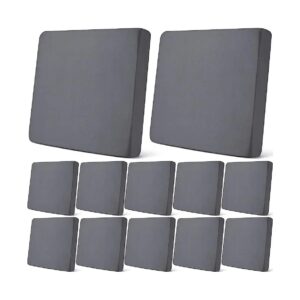 12 Pcs Dark Gray Sofa Slipcovers 20-27 Inch Individual Stretchy Cushion Covers