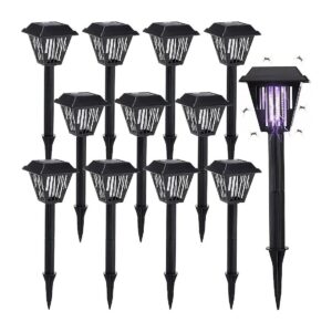 12 Pcs Solar Bug Zapper Mosquito Killer Lighting for Indoor and Outdoor Use