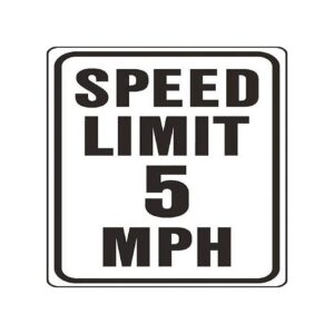 12 x 18 Inch Black and White Aluminum Speed Limit 5