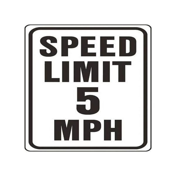 12 x 18 Inch Black and White Aluminum Speed Limit 5