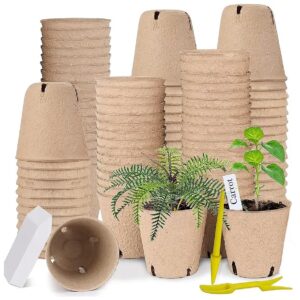 120 Pack with Premium Plant Labels and 2 Mini Transplanting Tools for Delicate Plants