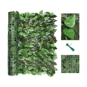 120 x 40 Inch Peach Leaf Artificial Ivy Leaf and Vine Privacy Fence Screen