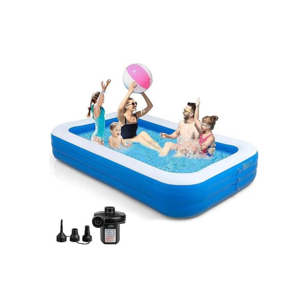 120'' x 72'' Thickened Blow-up Kiddie Pool for Kids, Toddlers and Adults with Easy Setup